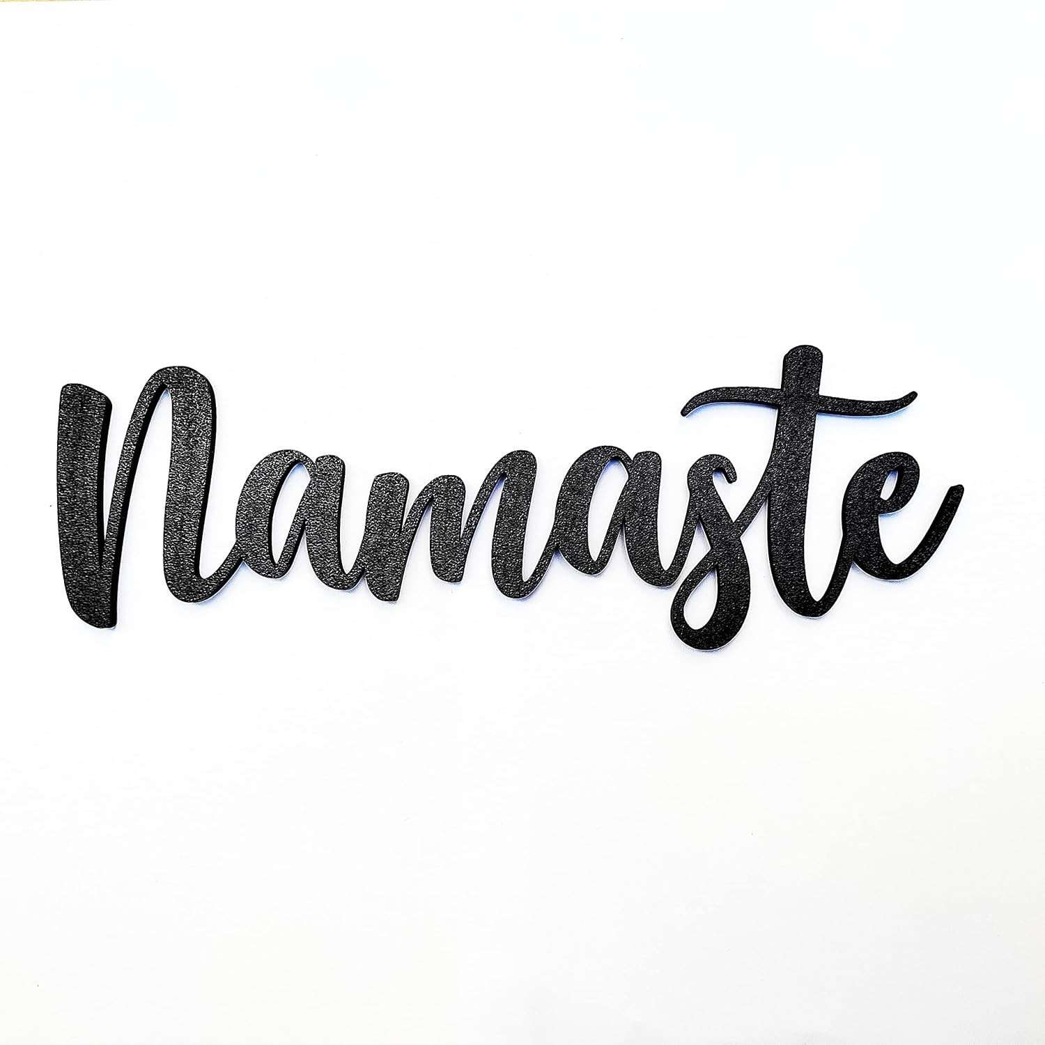 Quadro Decorativo Namaste em Lettering Toque 3D - 25cm - Estilo Zen e Yoga