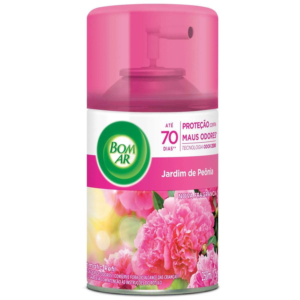 Bom Ar Aromatizador Automático Freshmatic Jardim de Peônia 250ml - Refil com Tecnologia Odor Zero