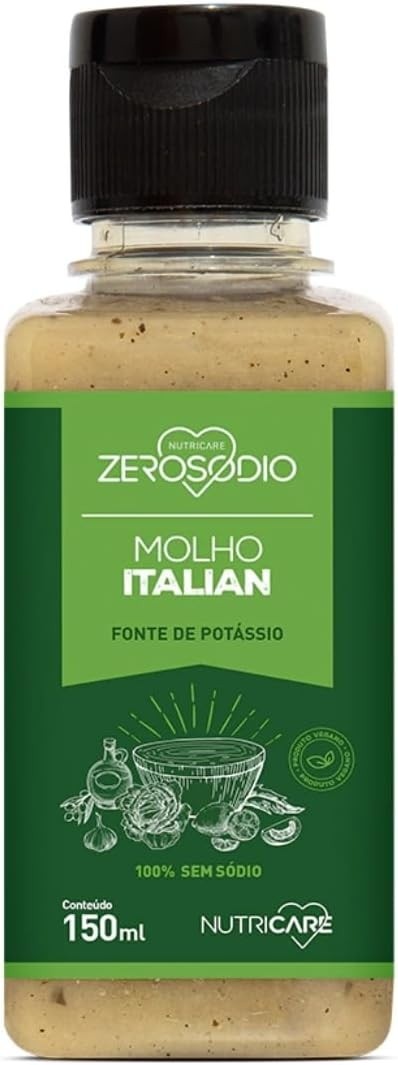 MOLHO PARA SALADA VEGANO SEM SÓDIO SABOR ITALIANO 150ML ZERO SÓDIO