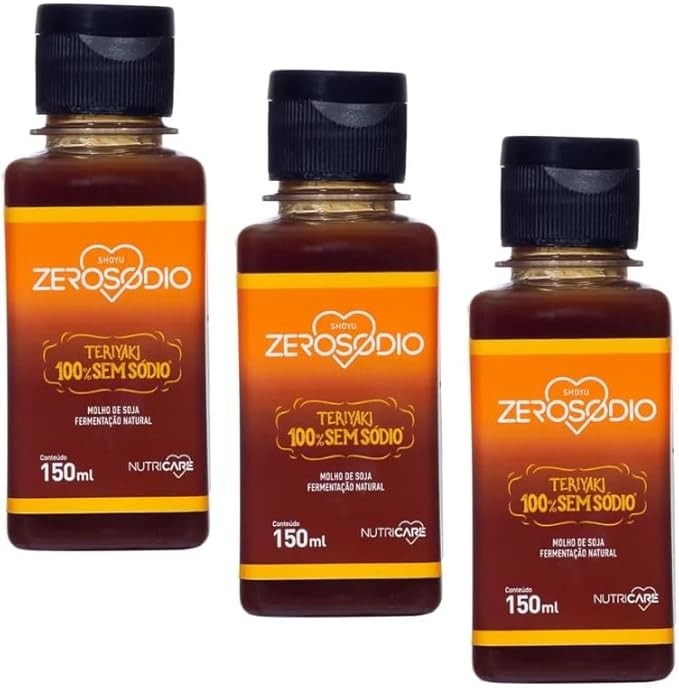 MOLHO ORIENTAL TERIYAKI 100% SEM SÓDIO ZERO SÓDIO 150ML - 3 UND