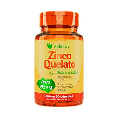Zinco Quelato 29,5mg: Suplemento Essencial para Imunidade e Saúde