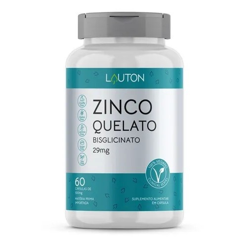 Zinco Quelato 29mg Lauton: Vegano e Alta Absorção