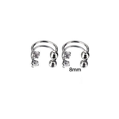 Piercing Nariz e Hélix: Aço Cirúrgico com Zircônia ✨