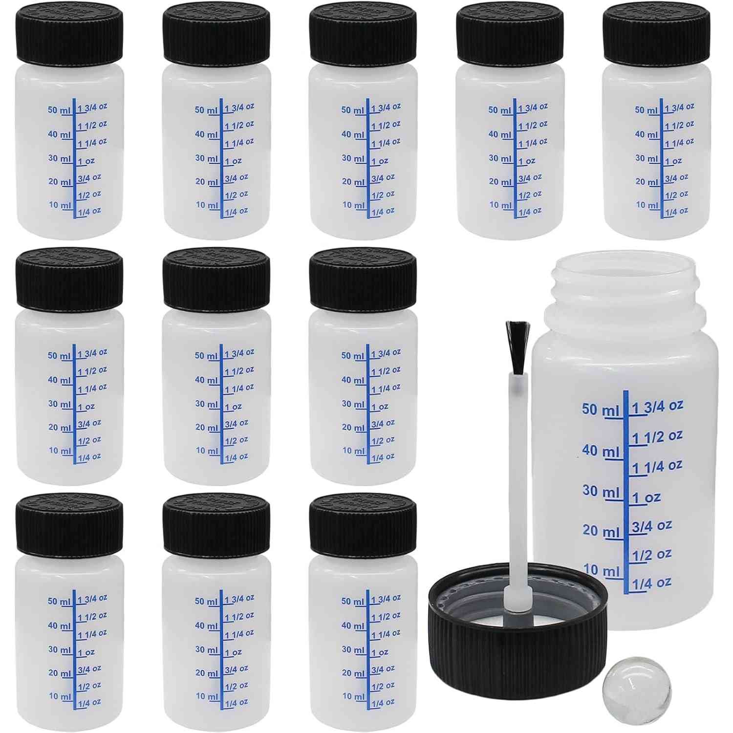 Zorfeter Pacote com 6 Frascos de Retoque de Tinta 59g - Aplicador Pincel e Tampa Segura