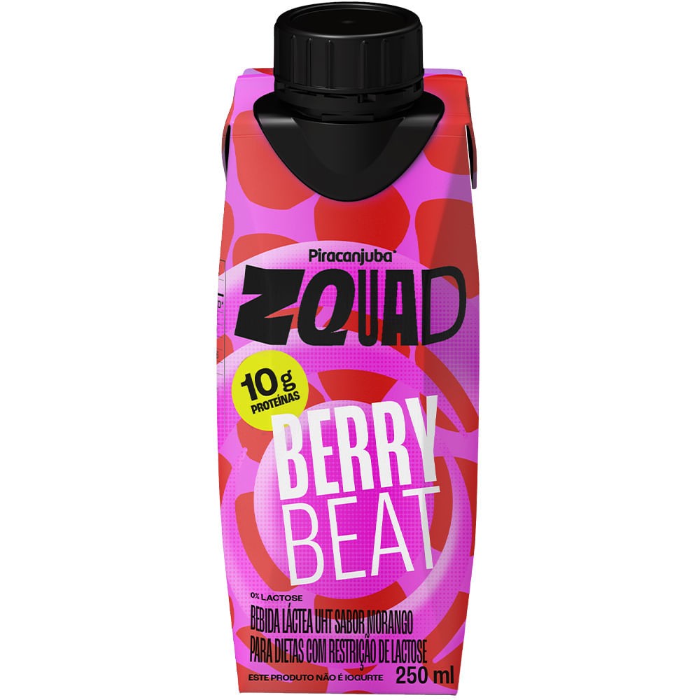 ZQuad Berry Beat Morango: + Proteína e Zero Lactose!